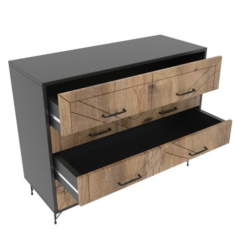 Komoda Comfort Anthracite and Oak