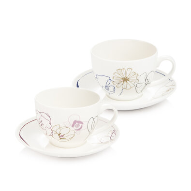 Tescoma 2er Set Tassen mit Untertasse myCOFFEE Blossoms