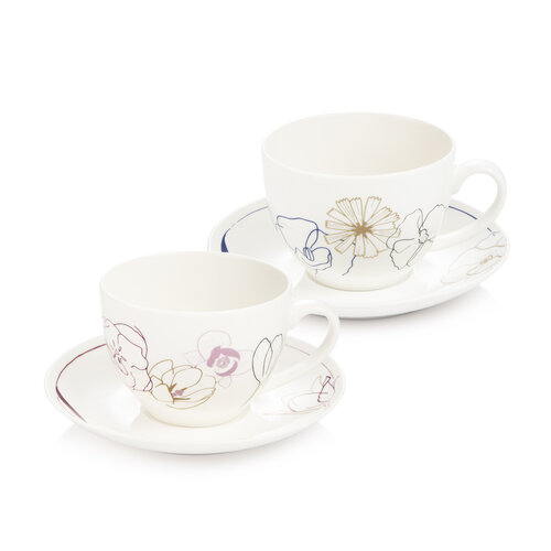 Tescoma 2er Set Tassen mit Untertasse myCOFFEE Blossoms