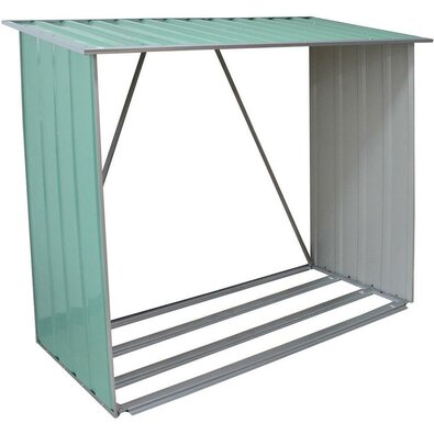 Plechový prístrešok na drevo 189 x 76 x 191cm, zelená