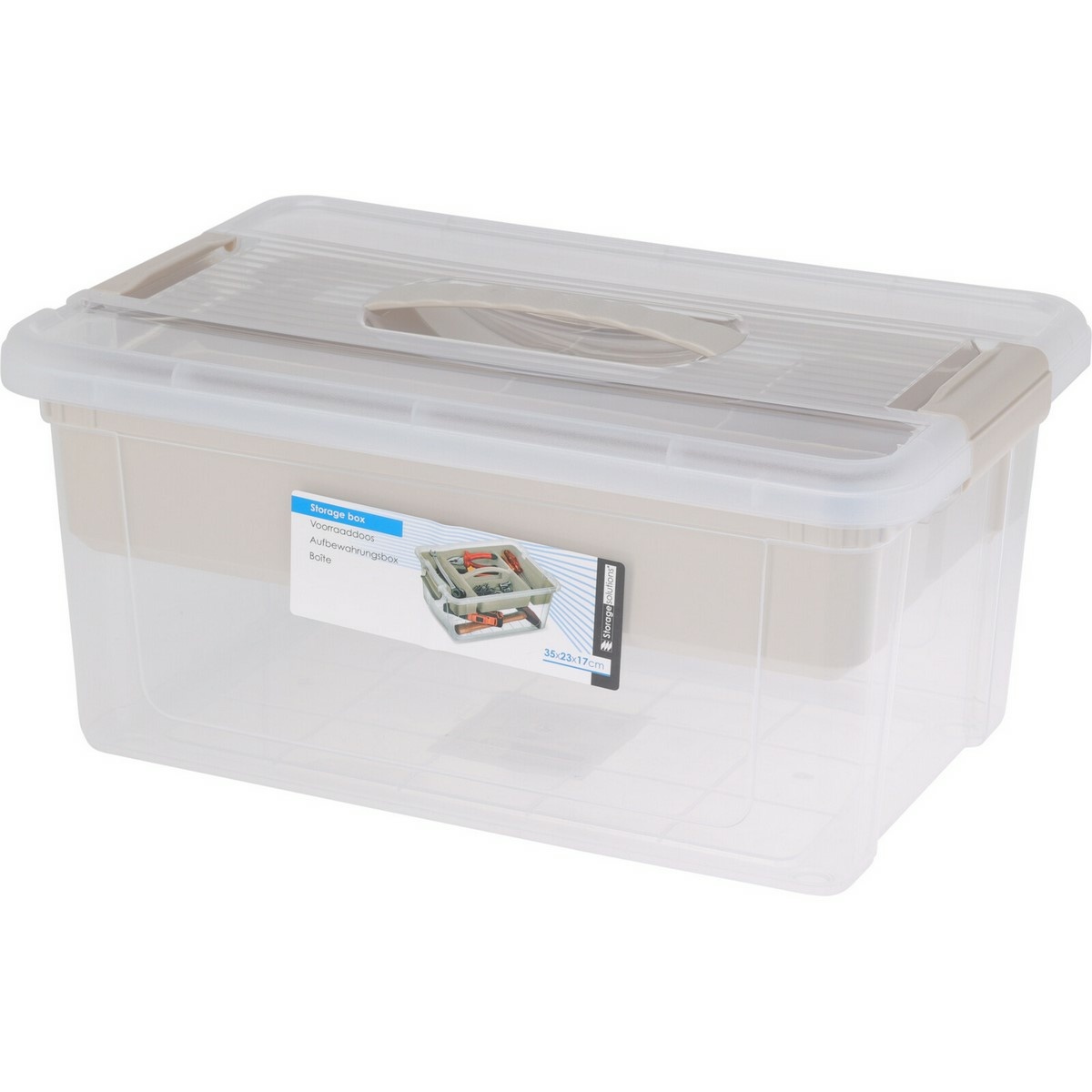 Rozwiązania do przechowywania Plastikowy pojemnikdo przechowywania z wkładem 9 l, 35 x 23 x 17 cm