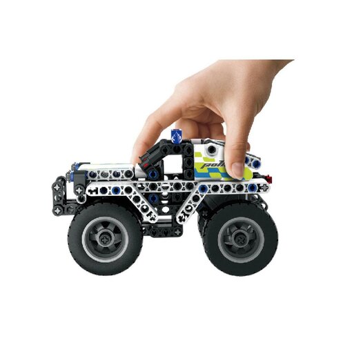 Stavebnica iM.MASTER policajné auto na spätné natiahnutie,199 dielikov