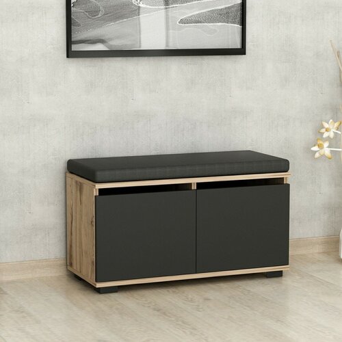Dulap pentru pantofi Drago Walnut and Black