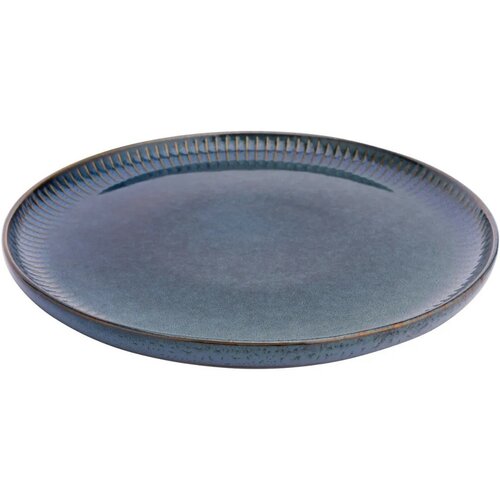 Farfurie întinsă de porțelan Altom Reactive Stripes albastru, 26 cm