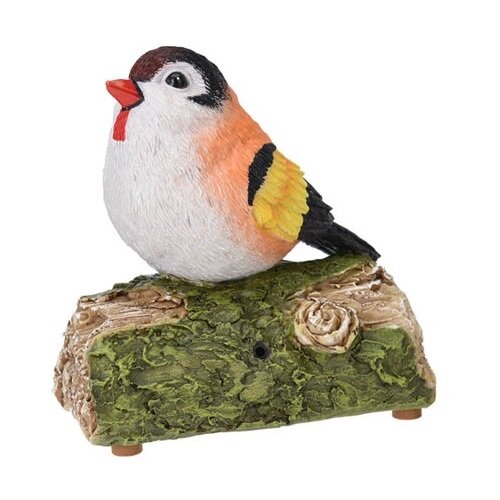 Садовий декор Пташка зі звуком, 13,5 x 7x 13 см