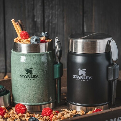 STANLEY Termos obiadowy 400 ml z łyżką/widelcem, czarny matowy