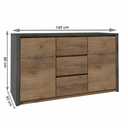 Cabinet MONTANA K2DP, gri