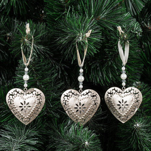 Ozdoby świąteczne metalowe, zestaw 9 szt.