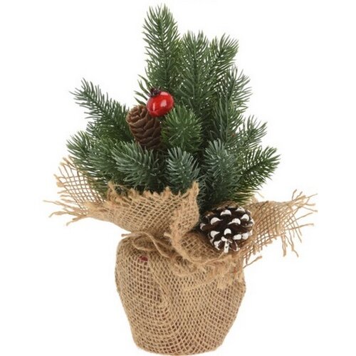 Decorațiune de Crăciun în iută Winter Spruce, 9 x 26 cm, mix de decoruri