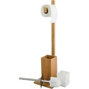 MSV Bambusov držalo za toaletni papir s krtačo 19 x 19 x 70,5 cm