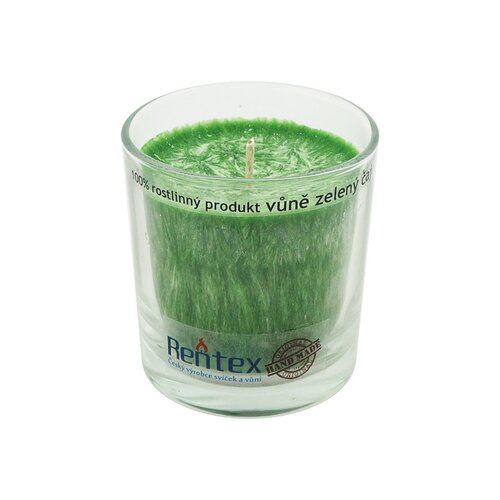 Palmová vonná sviečka v skle zelený čaj