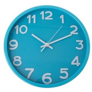 Fotografie Nástěnné hodiny City blue, pr. 30,5 cm, plast