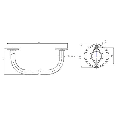 AQUALINE 8004 Törölközőtartó 40 cm, fehér