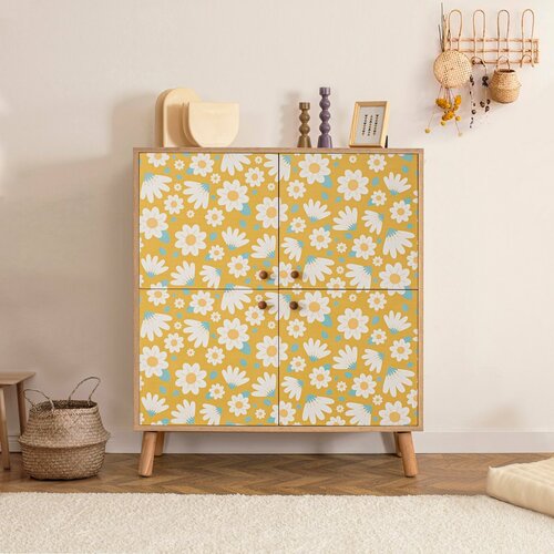 Schrank Posy White and Yellow