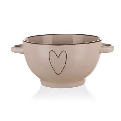 Banquet Keramična skodelica HEART 660 ml, bež
