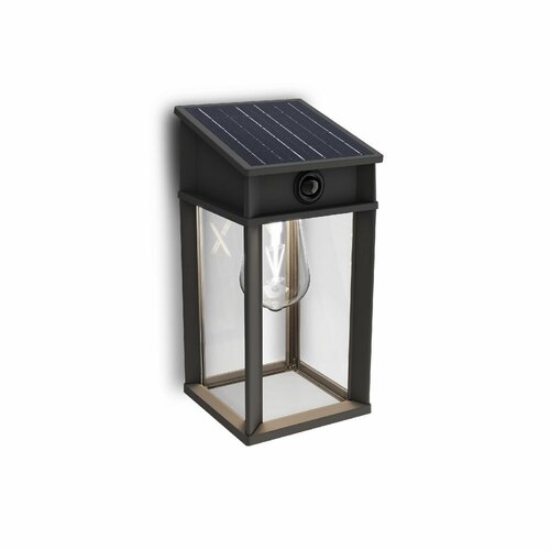 Philips Geri UltraEfficient solární LED svítidlo se senzorem antracit, 3,2 W, 500 lm, 4000 K