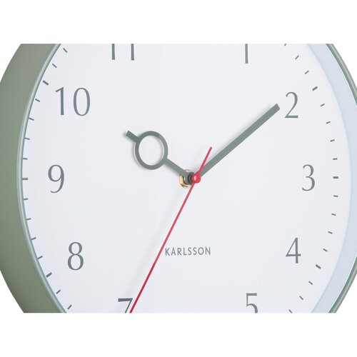 Karlsson 5992GR designové nástěnné hodiny zelená, pr. 30 cm