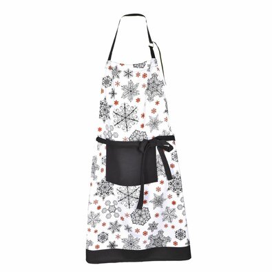 Božična kuhinjska predpasnik snežinke siva, 70 x90 cm