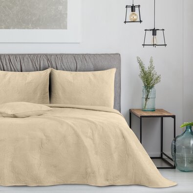 AmeliaHome Dvostranski pregrinjalo za posteljoPalsha cappucino, 220 x 240 cm