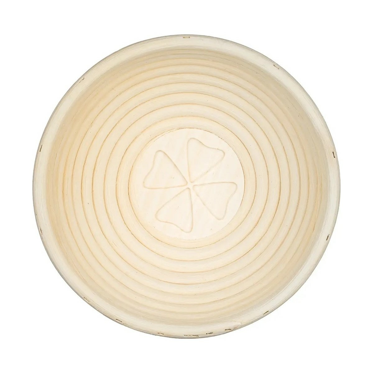 Bankett Kerek kenyértálca kenyér kelesztéséhezTermészetes d. 21 x h. 7,5 cm, négylevelű lóhere termék 2. képe