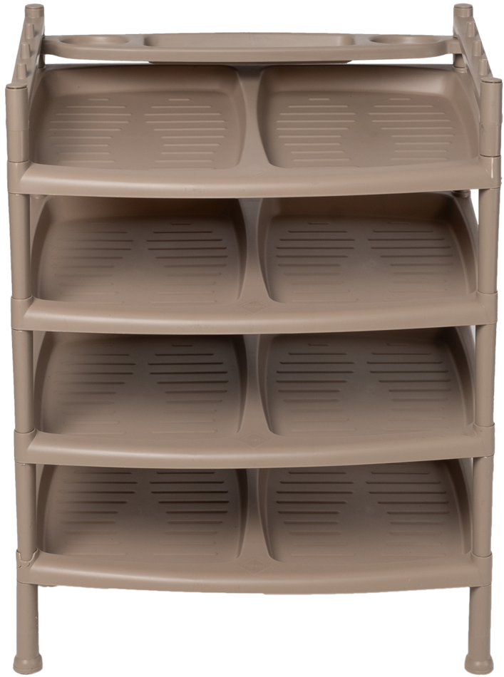 Botník 4 poschodia Brown 52 x 34 x 67 cm