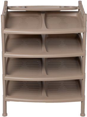 Botník 4 poschodia Brown 52 x 34 x 67 cm