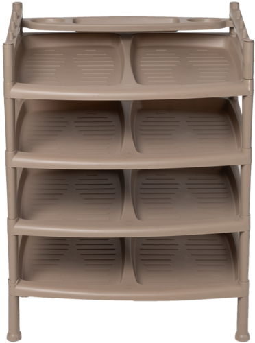Szafka na buty 4 półki Brown 52 x 34 x 67 cm