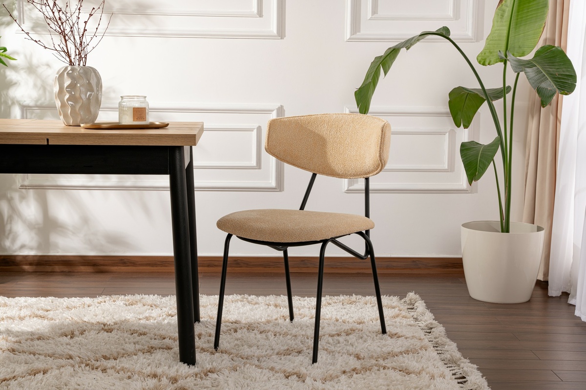 Súprava jedálenských stoličiek Nancy Beige and Black, 2 ks