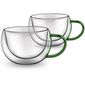 Lamart LT9112 2dielna sada pohárov na cappuccino Vaso, 270 ml, zelená