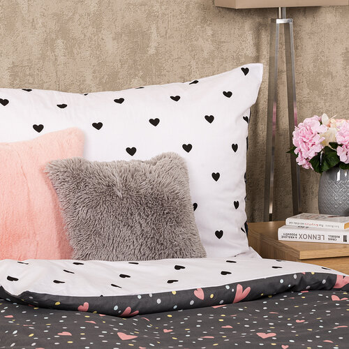 Lenjerie de pat din bumbac 4Home Inimioare, 220 x 200 cm, 2 buc. 70 x 90 cm