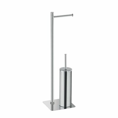 GEDY 1132 Artu állvány WC-papír tartóval és WCkefével, szögletes, sárgaréz