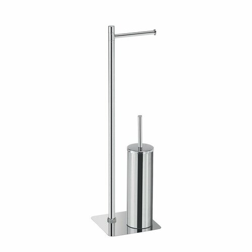 GEDY 1132 Artu állvány WC-papír tartóval ésWC-kefével, szögletes, sárgaréz
