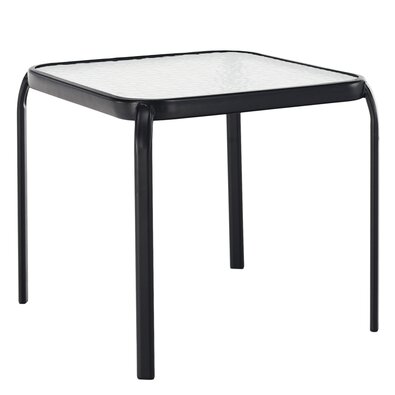 Garten-Beistelltisch, schwarzer Stahl/ESG, RAMOL
