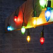 Venkovní osvětlení Šiška barevná, 20x LED Filament žárovky, prodloužení