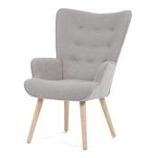 Kreslo ušiak Bouclé GREY2, sivá