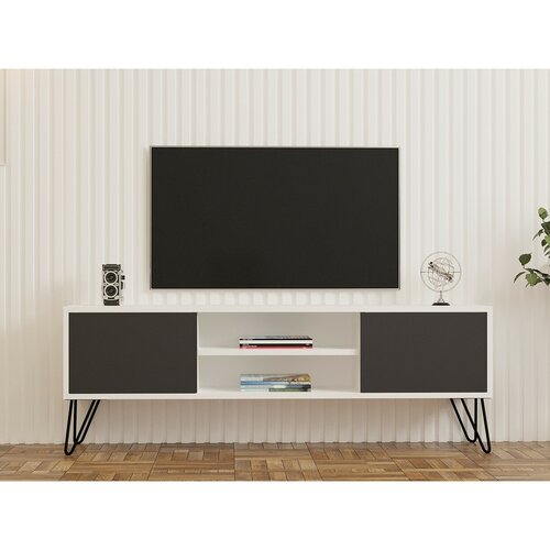 Stolik pod telewizor Hare White and Anthracite