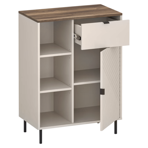 Skriňa EYCO 1D1S, kašmír/dub Castello