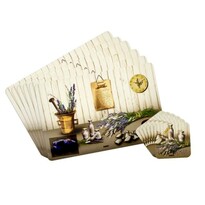 Banquet Tischsets Lavender, 6 Stk, 43 x 28 cm, 6 Stk 10 x 10 cm