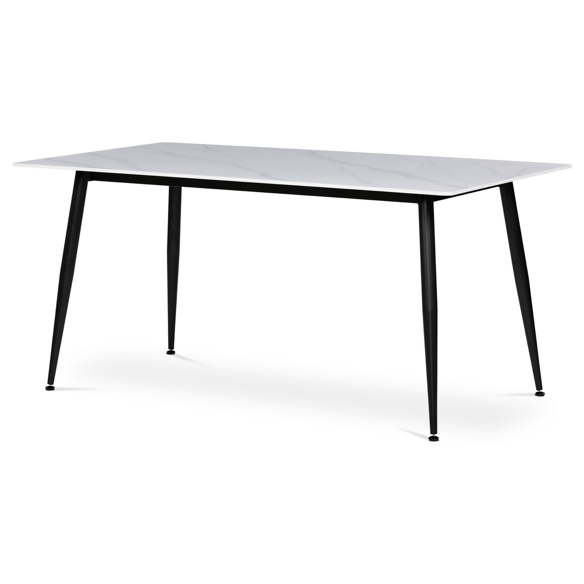 Stół do jadalni 160 x 90 cm, biały marmur