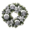 Decorațiune Crăciun cu Poinsettia diam. 25 cm, argintiu