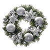 Karácsonyi dekoráció mikulásvirággal atm .25 cm, ezüst