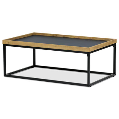 Couchtisch mit Kante und umlaufendem Untergestell, 100 x 60 x 39 cm