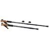 Baston de nordic walking cu mâner din plută, negru