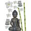 Decoraţiune autoadezivă Kleine Wolke Buddha, gri