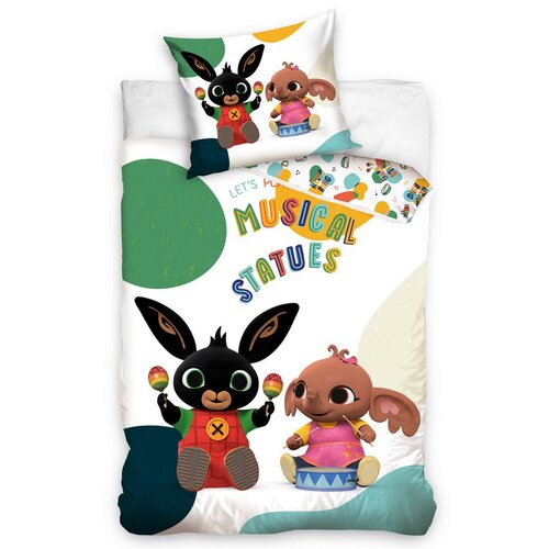 Baumwollbettwäsche für Kinderbetten Bunny Bing und Sula Musikanten, 100 x 135 cm, 40 x 60 cm