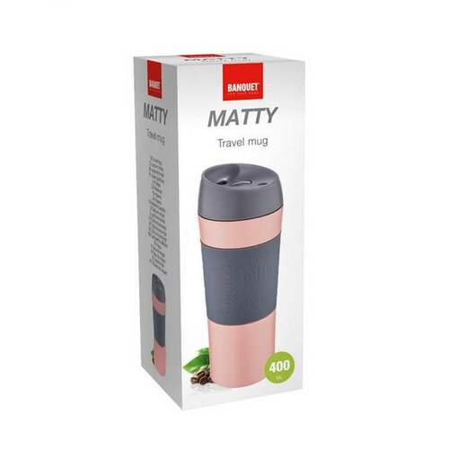Banquet Potovalni vrč MATTY 400 ml, roza