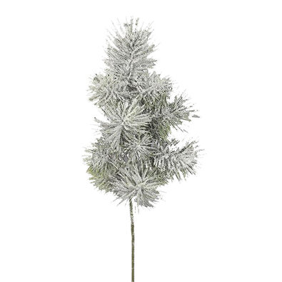 Umetna zasnežena veja borovca z bleščicami, 55 cm