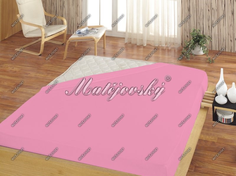 Matějovský dětské prostěradlo Jersey světle růžová, 60 x 120 cm