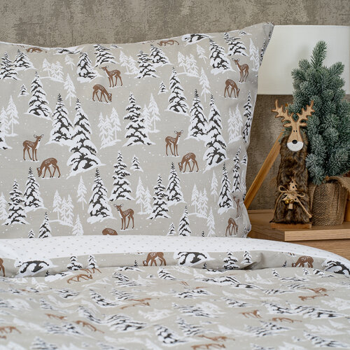 4Home Pościel bawełniana Christmas Forest, 140 x 200 cm, 70 x 90 cm