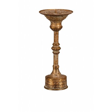 Kovinski svečnik na podstavku Candela 23 cm, zlati